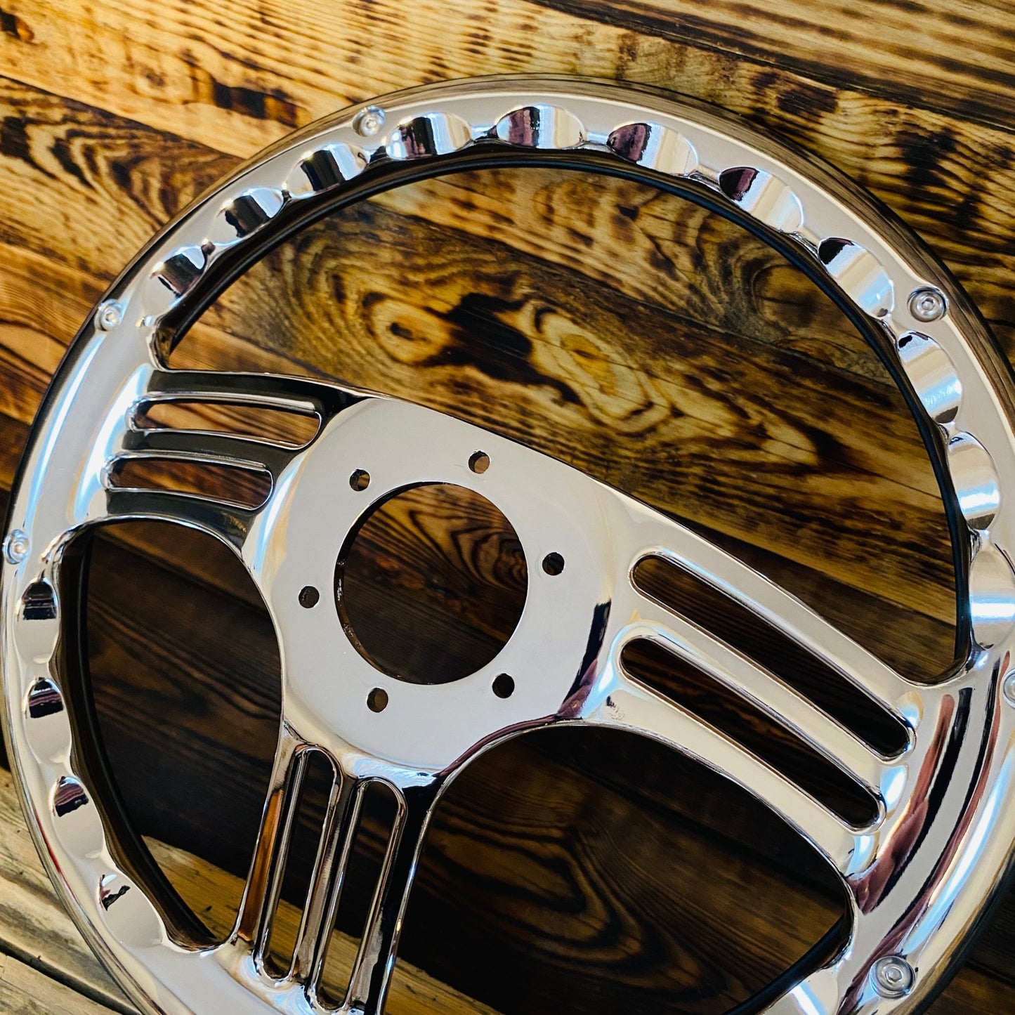 14" Leather Custom Steering Wheel for Ford Mustang - Punk Wheels