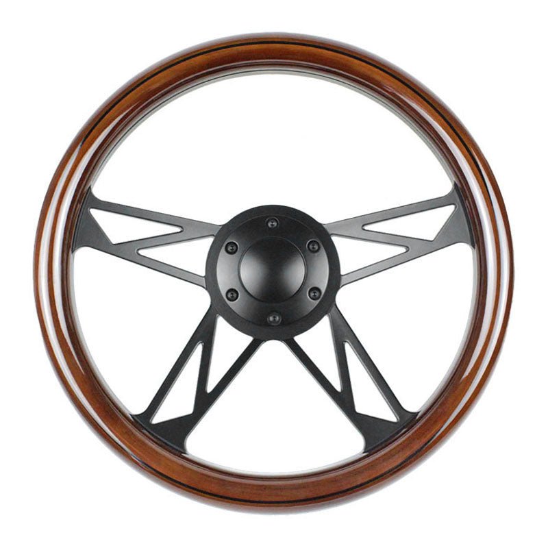 15" Wood Steering Wheel - Punk Wheels