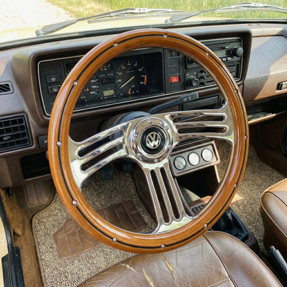 14" Classic Wood Steering Wheel For Classic VW - Punk Wheels