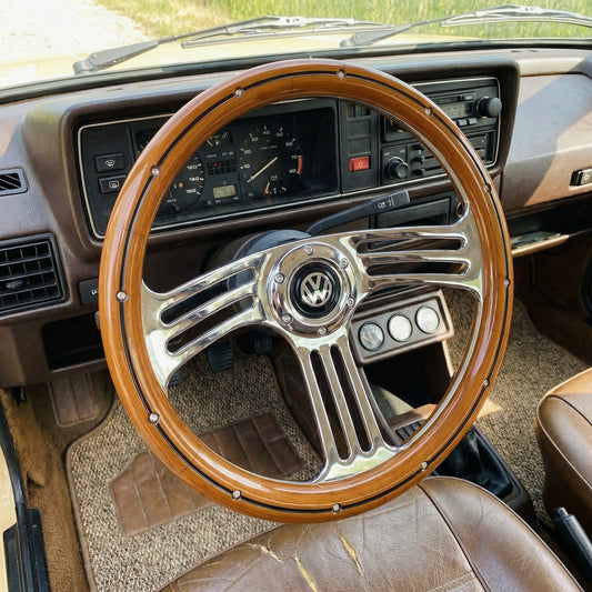 14" Classic Wood Steering Wheel For Classic VW - Punk Wheels