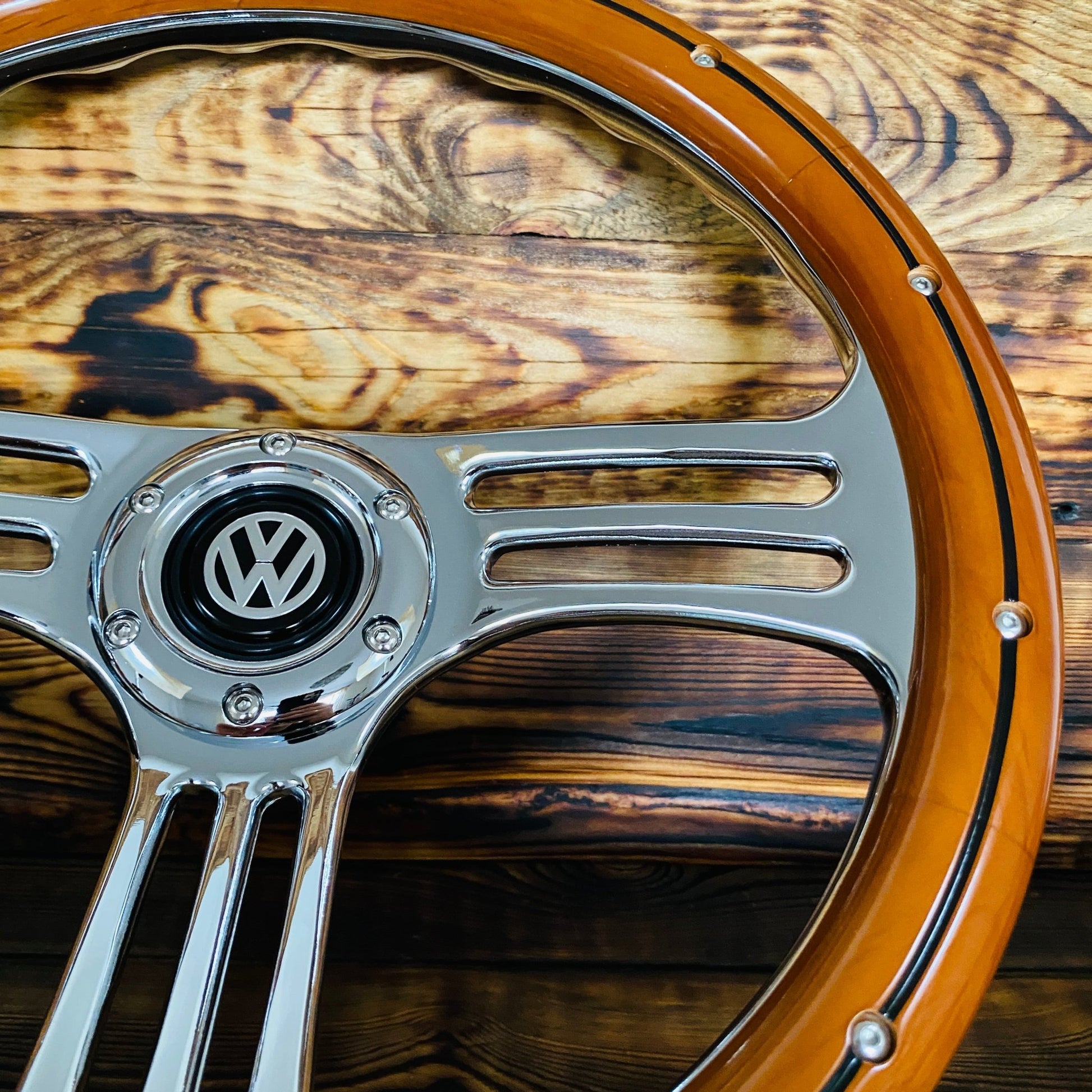 14" Classic Wood Steering Wheel For Classic VW - Punk Wheels