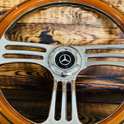 14" Classic Wood Steering Wheel For Classic VW - Punk Wheels