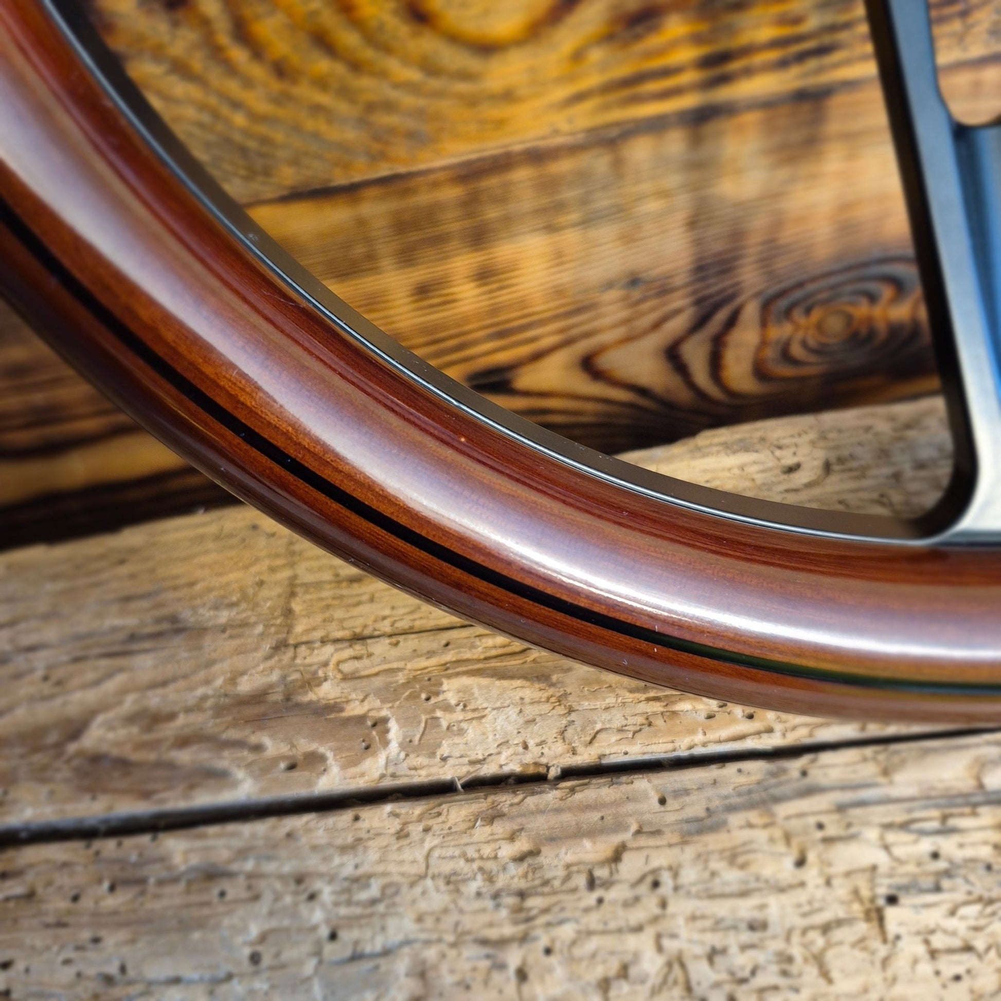 14" Classic Wood Steering Wheel For Ford Mustang - Punk Wheels
