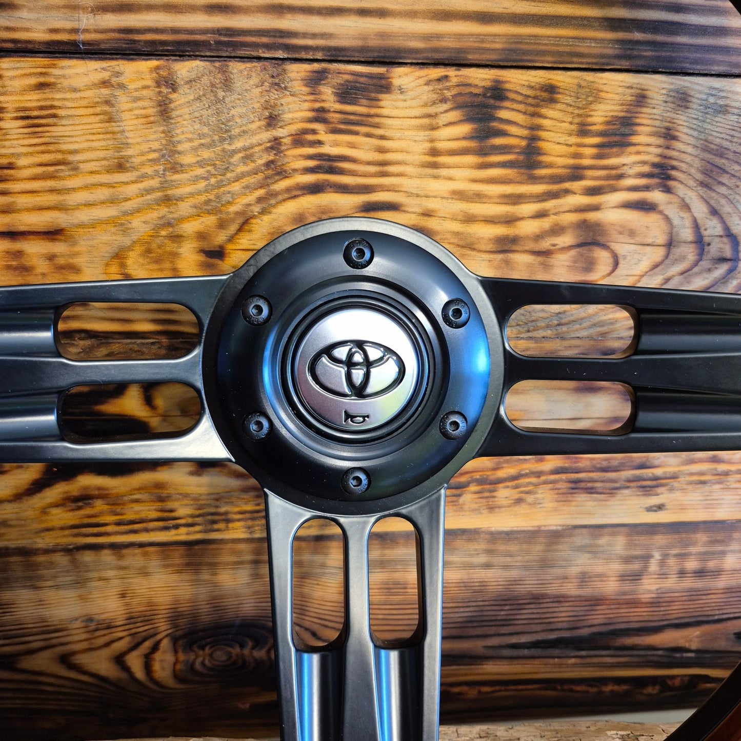 14" Classic Wood Steering Wheel For Toyota - Punk Wheels