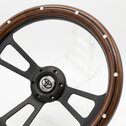 14" Classic Wood Steering Wheel For Toyota - Punk Wheels