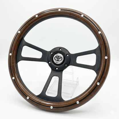 14" Classic Wood Steering Wheel For Toyota - Punk Wheels