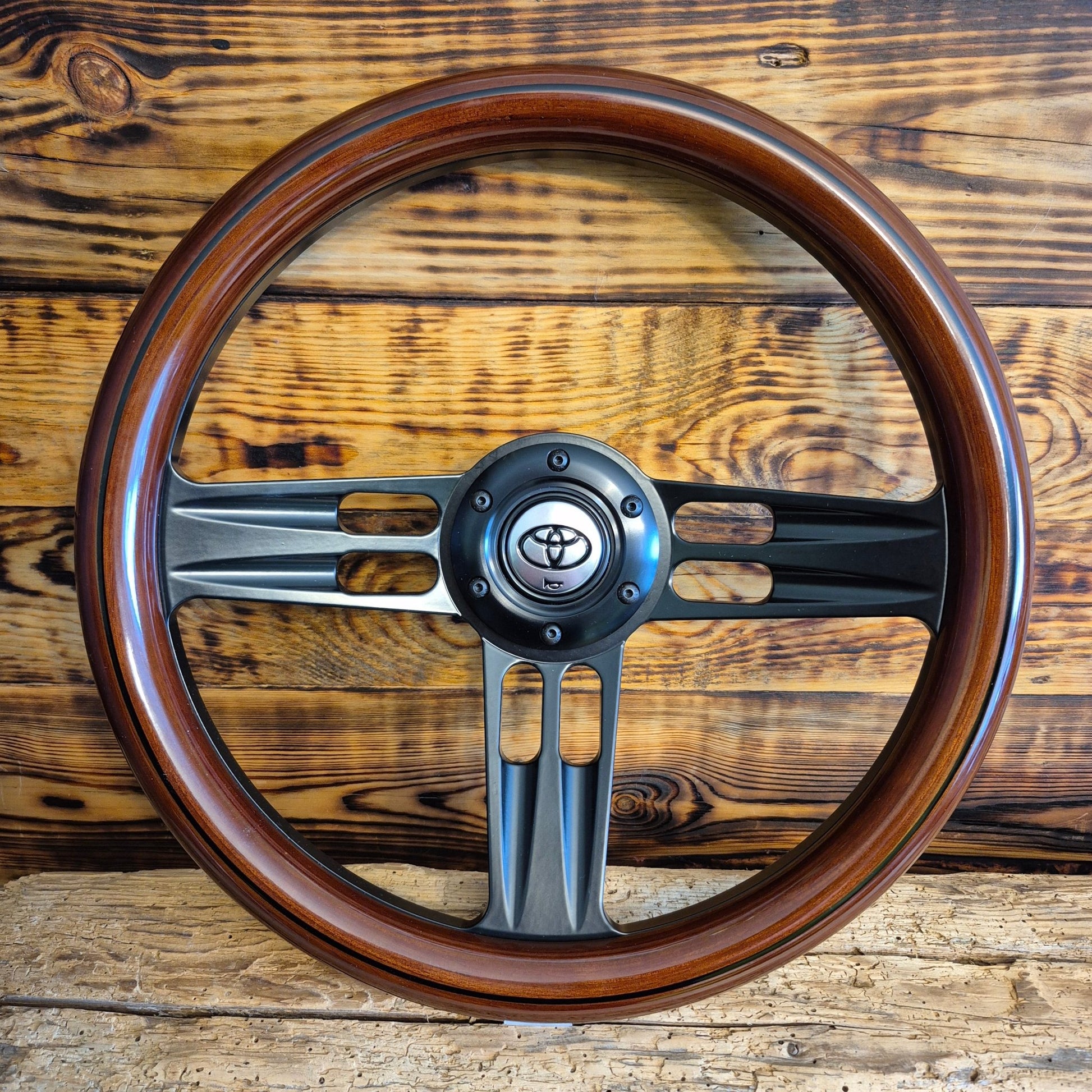 14" Classic Wood Steering Wheel For Toyota - Punk Wheels