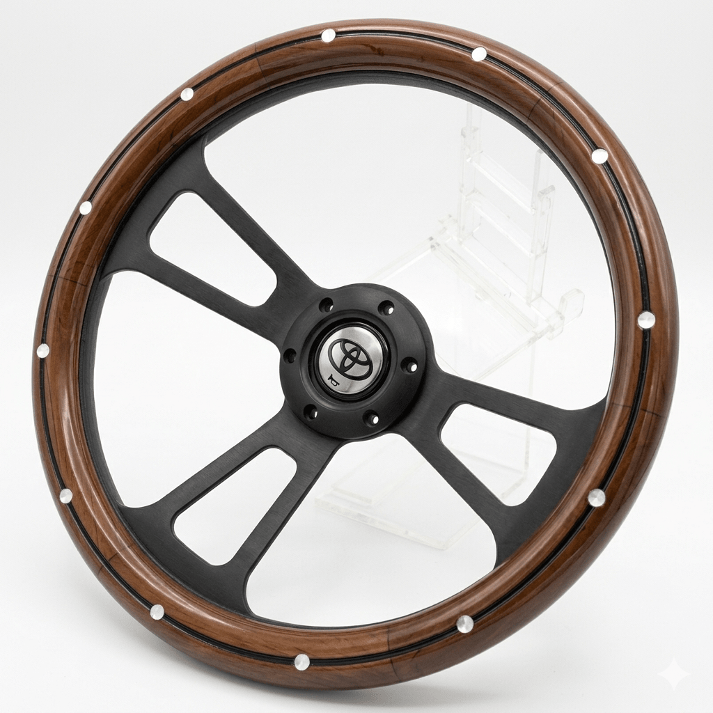 14" Classic Wood Steering Wheel For Toyota - Punk Wheels