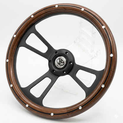 14" Classic Wood Steering Wheel For Toyota - Punk Wheels