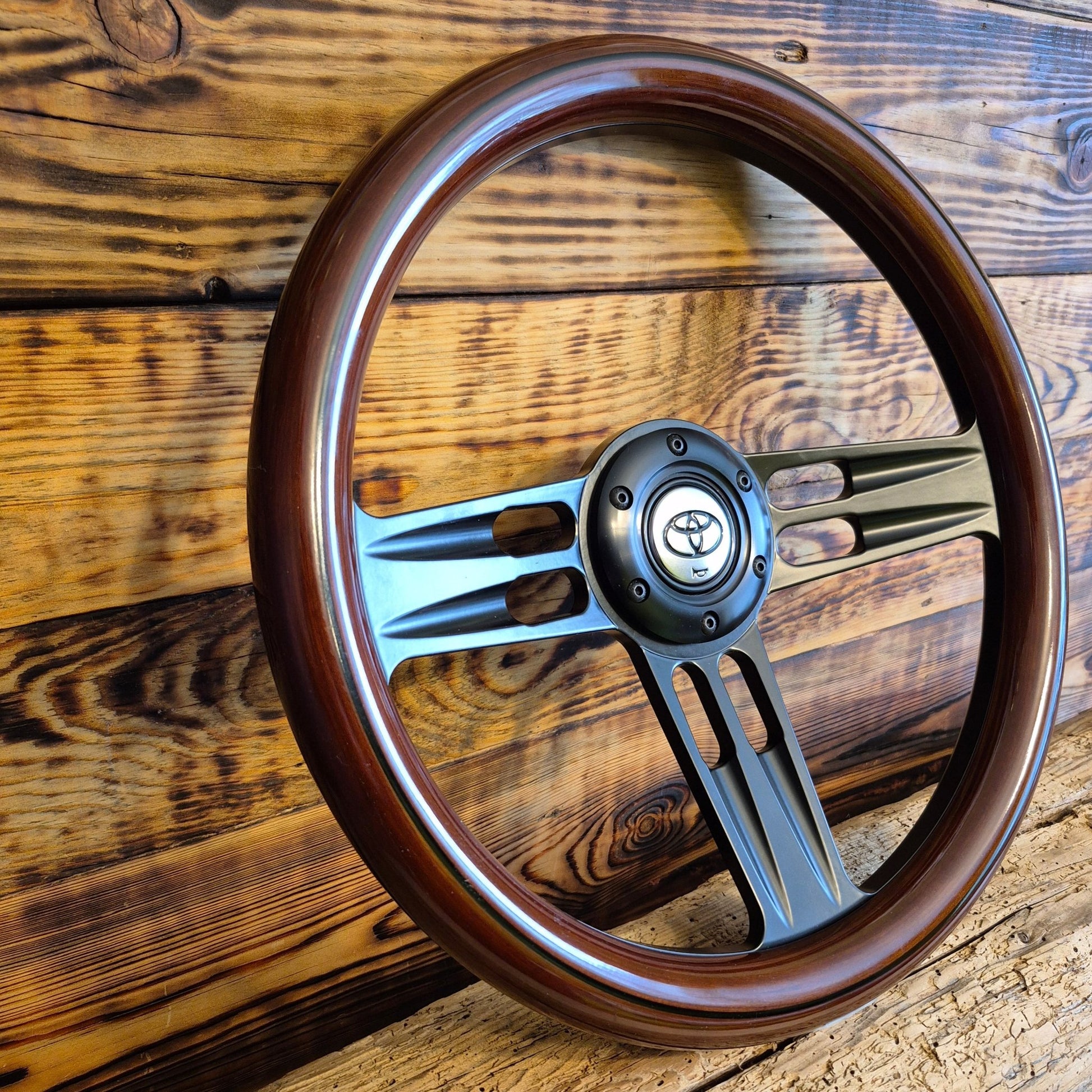 14" Classic Wood Steering Wheel For Toyota - Punk Wheels