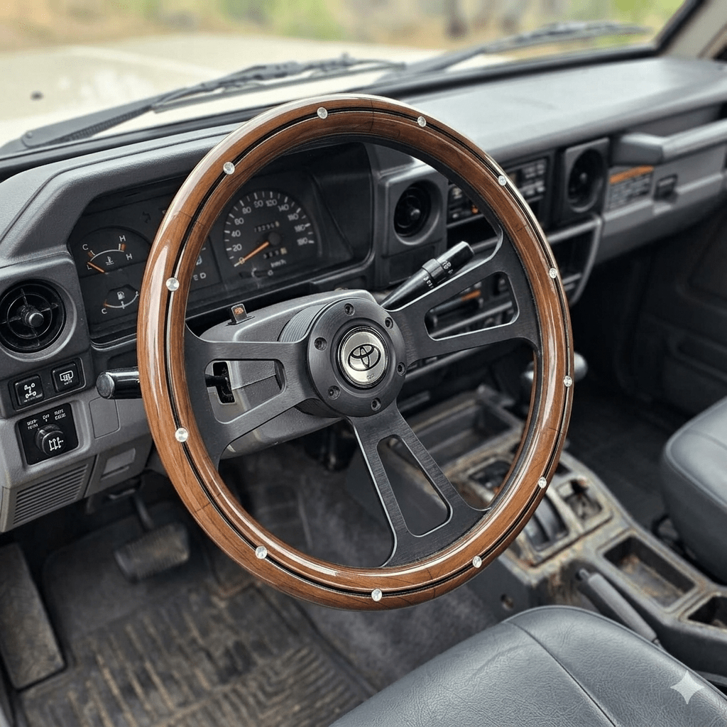 14" Classic Wood Steering Wheel For Toyota - Punk Wheels