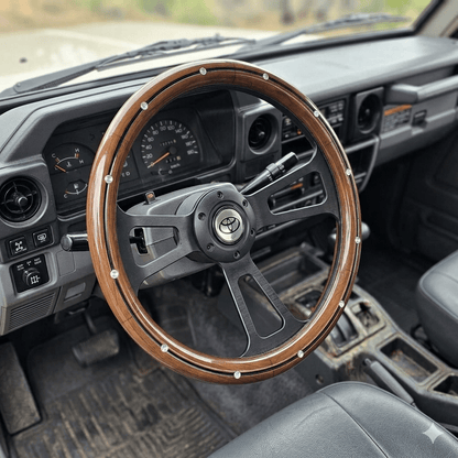 14" Classic Wood Steering Wheel For Toyota - Punk Wheels