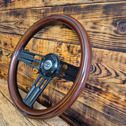 14" Classic Wood Steering Wheel For Toyota - Punk Wheels
