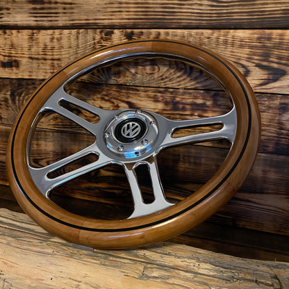 14" Classic Wood Steering Wheel For Volkswagen - Punk Wheels