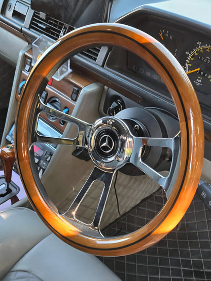 14 Inch Wood Steering Wheel Mercedes Classic - Punk Wheels