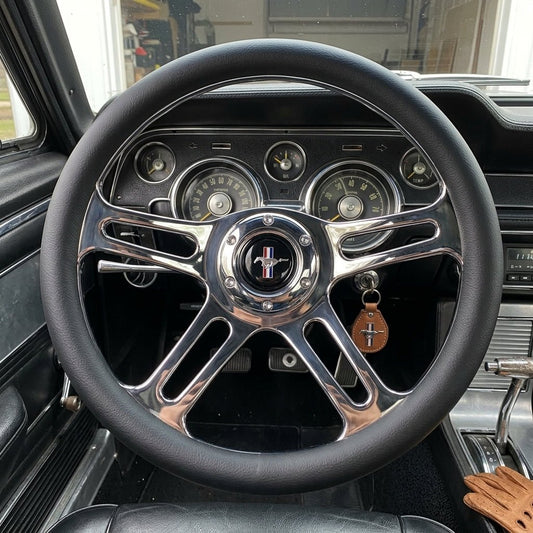 14" Leather Aftermarket Steering Wheel for Mustang - Punk Wheels