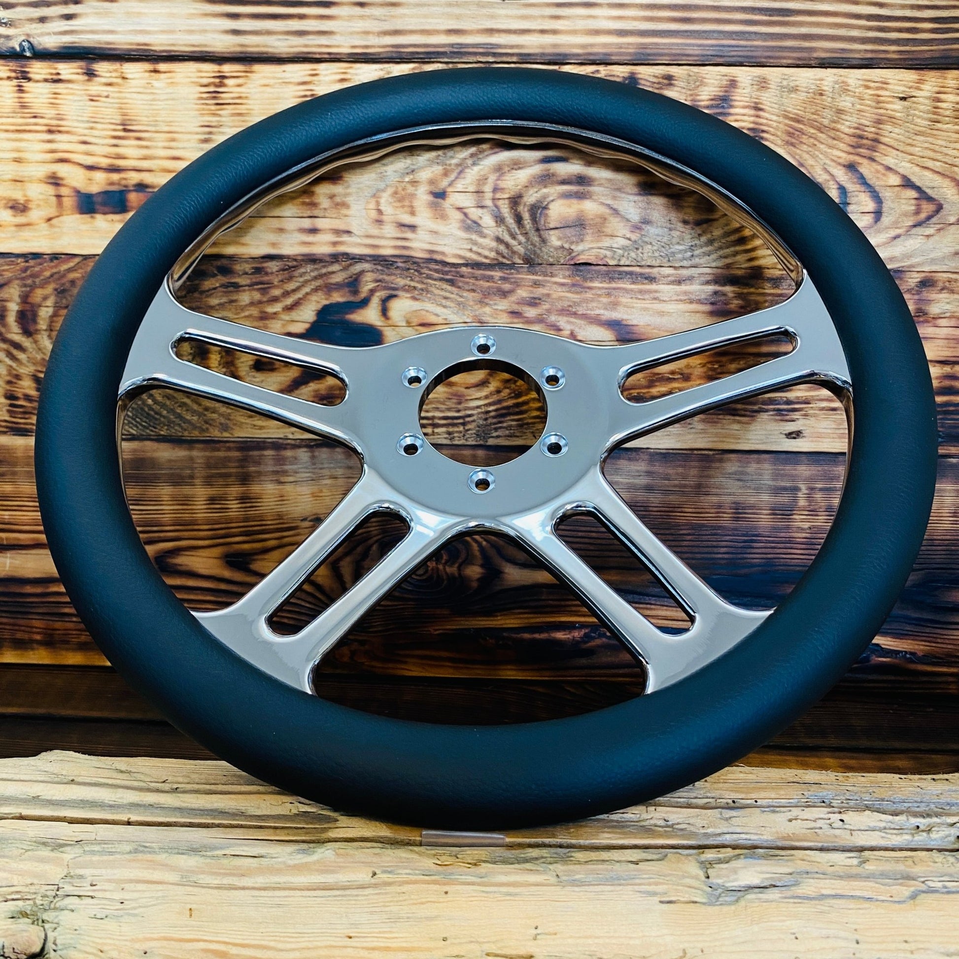 14" Leather Aftermarket Steering Wheel for Mustang - Punk Wheels