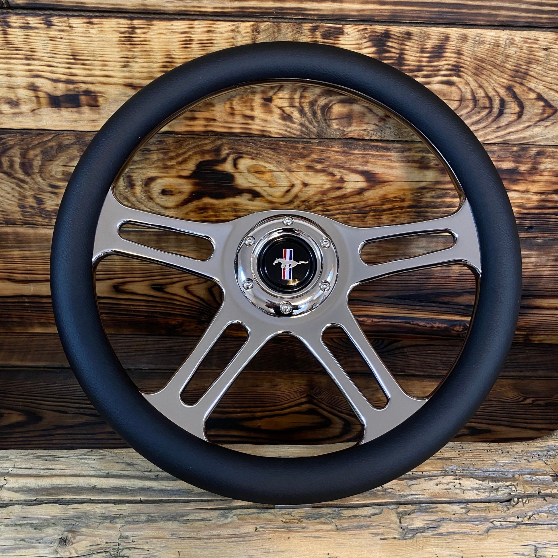 14" Leather Aftermarket Steering Wheel for Mustang - Punk Wheels