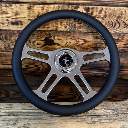 14" Leather Aftermarket Steering Wheel for Mustang - Punk Wheels