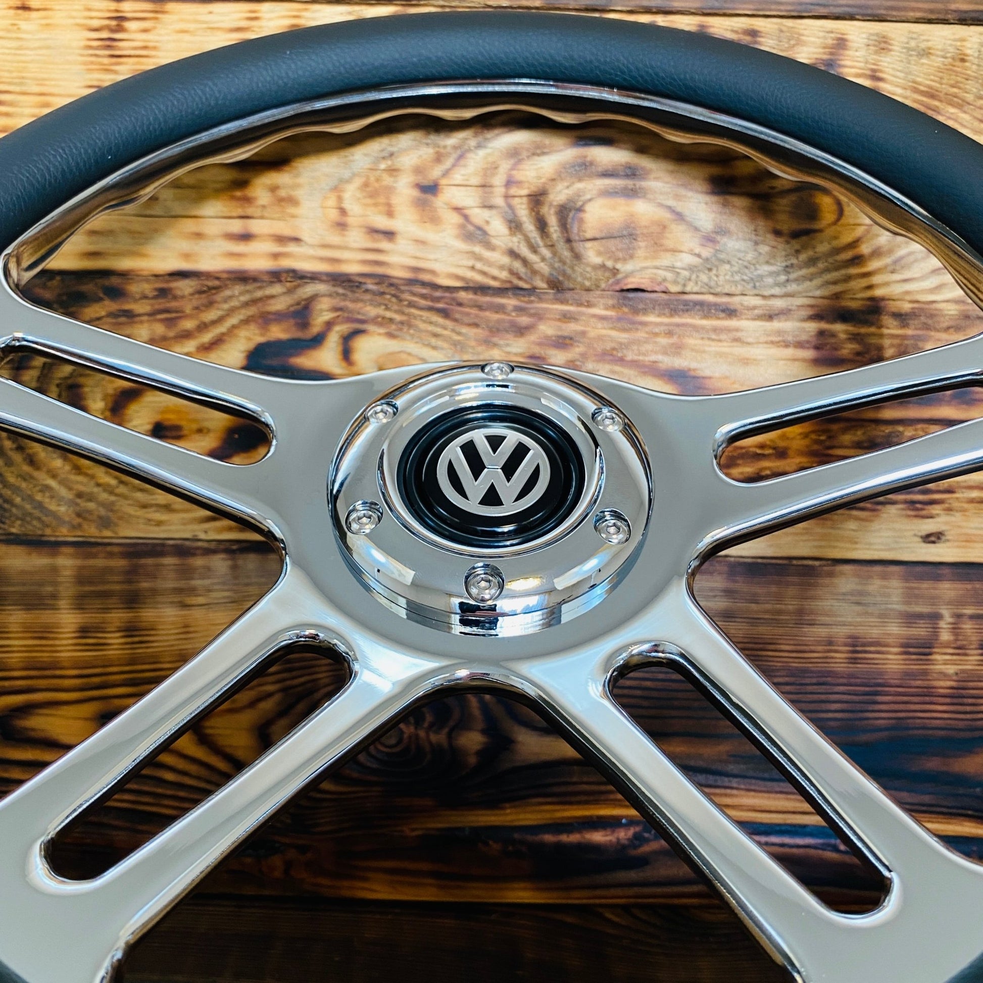 14" Leather Aftermarket Steering Wheel for VW Classic - Punk Wheels