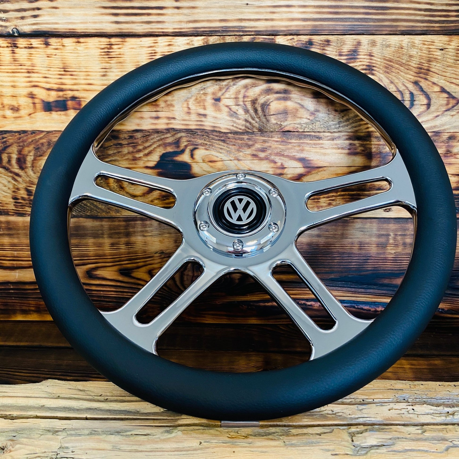 14" Leather Aftermarket Steering Wheel for VW Classic - Punk Wheels
