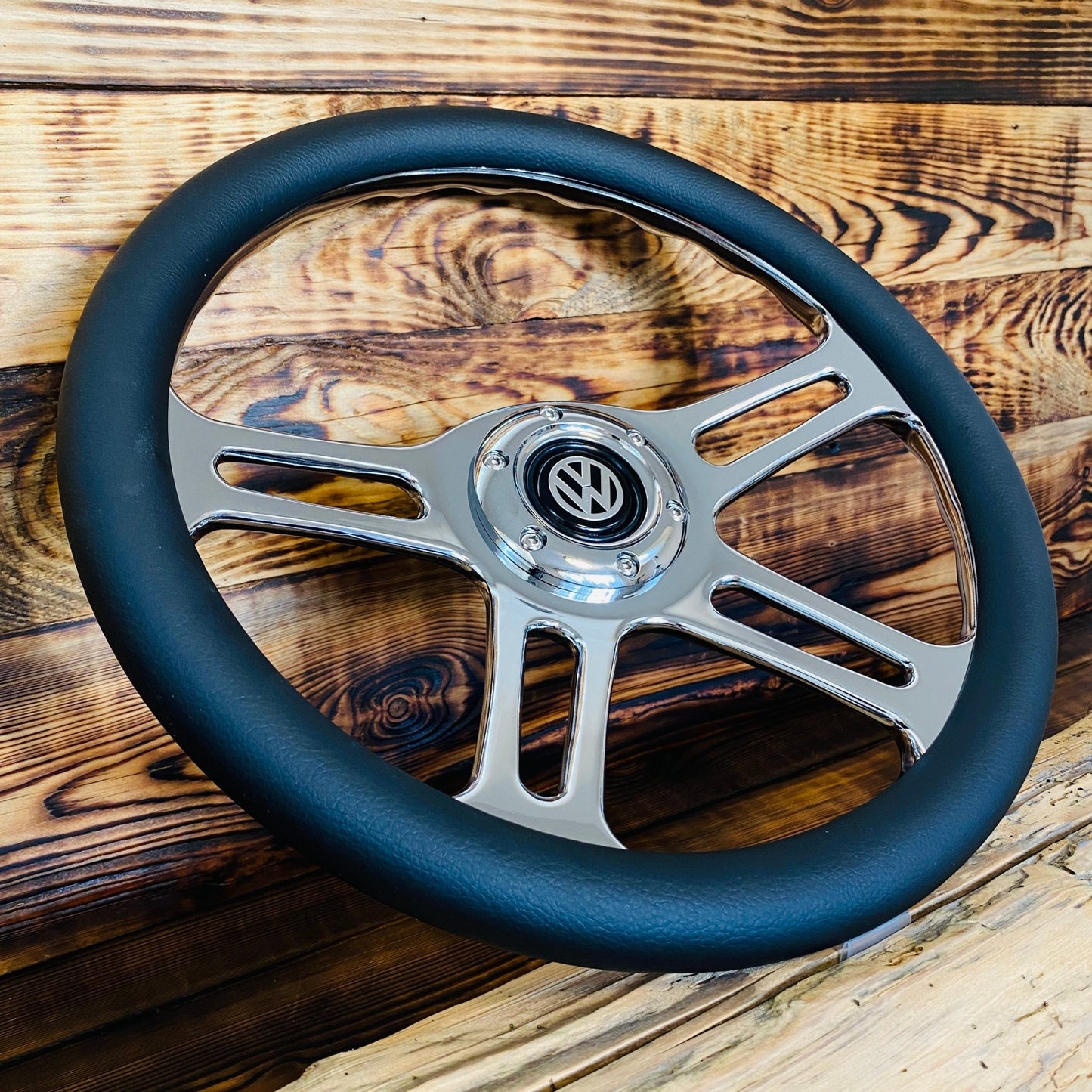 14" Leather Aftermarket Steering Wheel for VW Classic - Punk Wheels