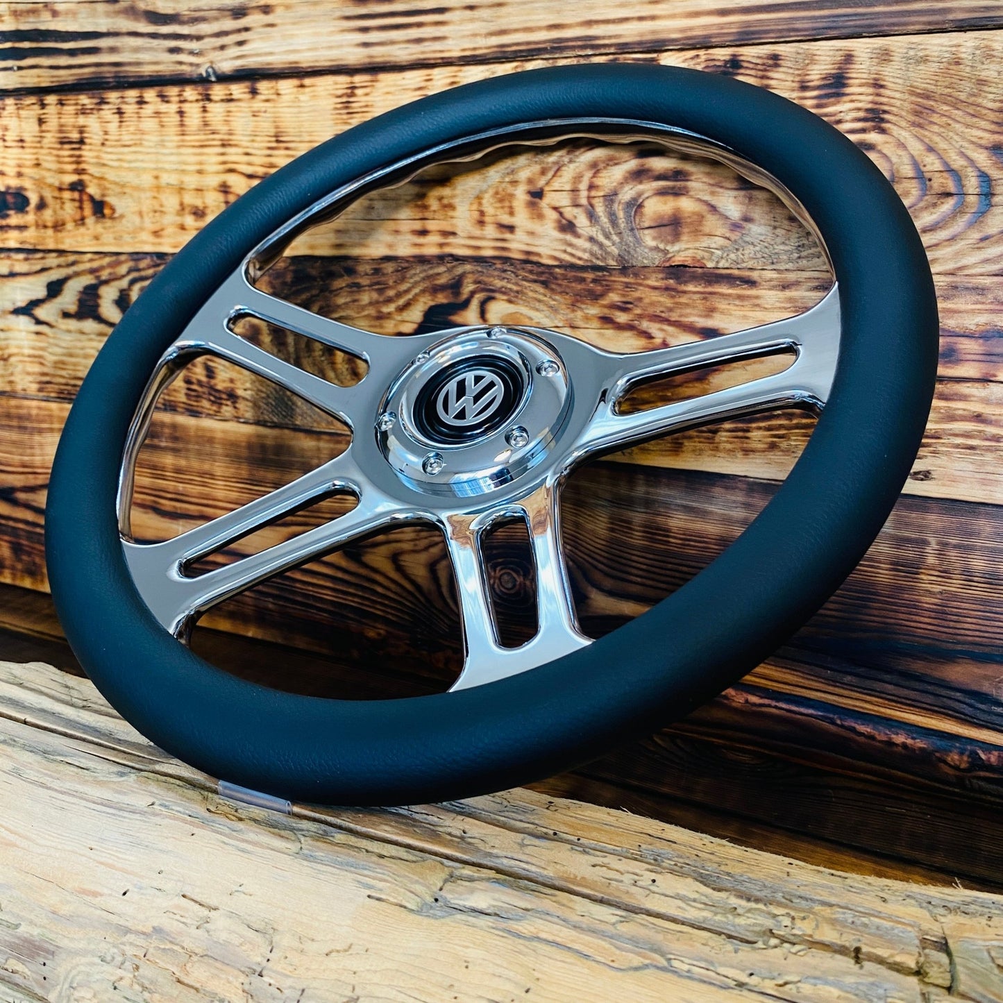 14" Leather Aftermarket Steering Wheel for VW Classic - Punk Wheels