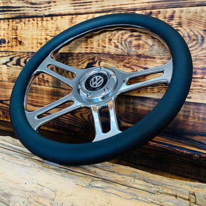 14" Leather Aftermarket Steering Wheel for VW Classic - Punk Wheels