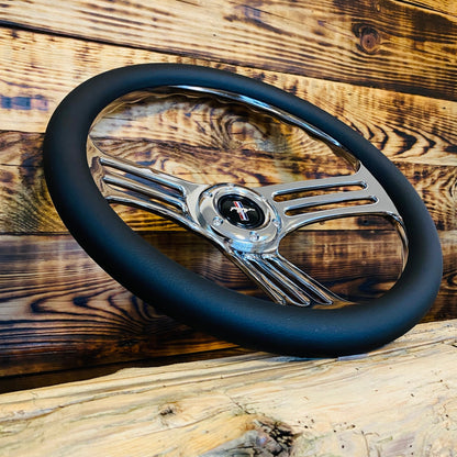 14" Leather Custom Steering Wheel for Ford Mustang - Punk Wheels