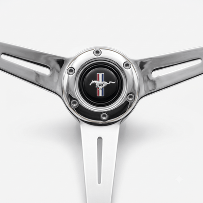 14" Leather Custom Steering Wheel for Ford Mustang - Punk Wheels