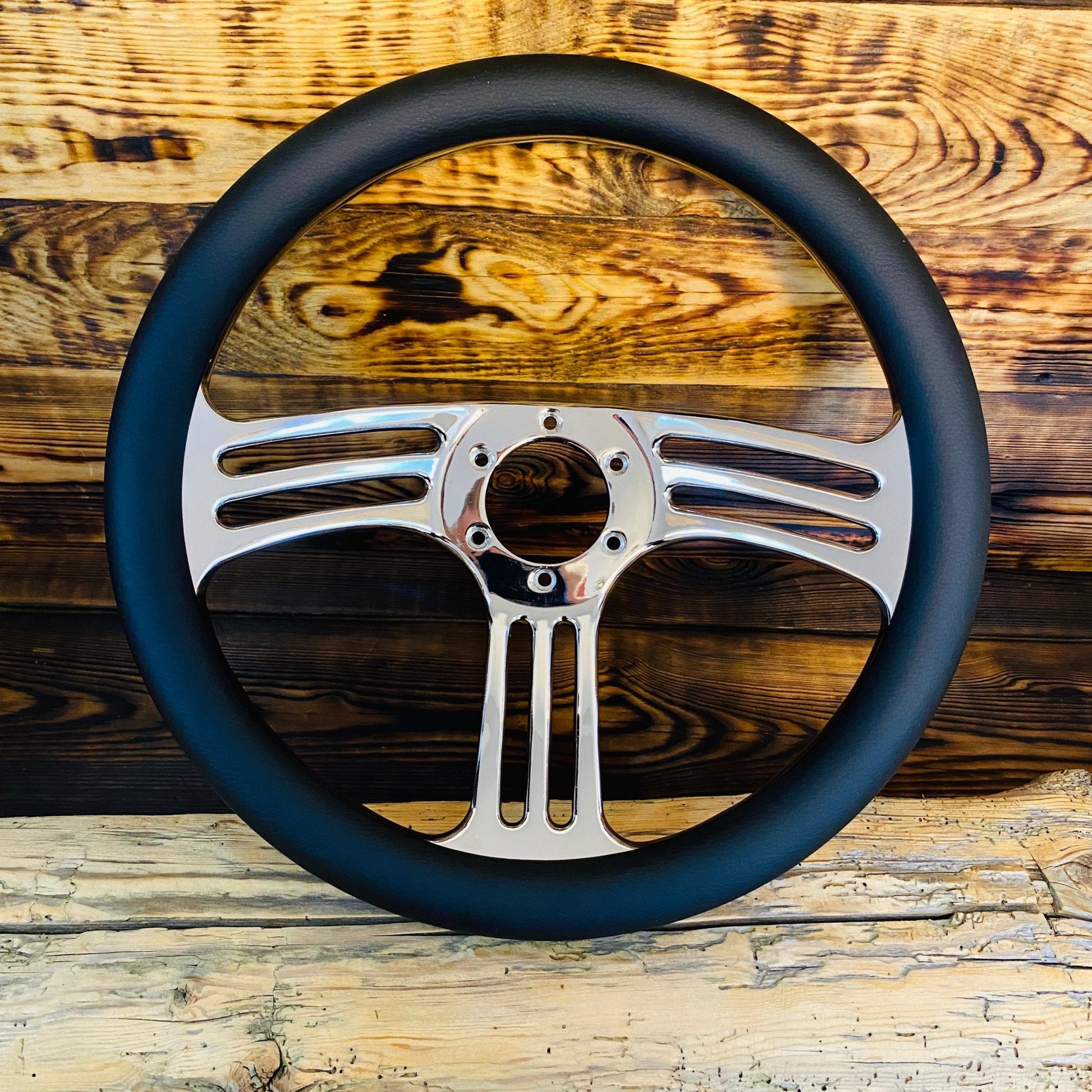 14" Leather Custom Steering Wheel for Ford Mustang - Punk Wheels
