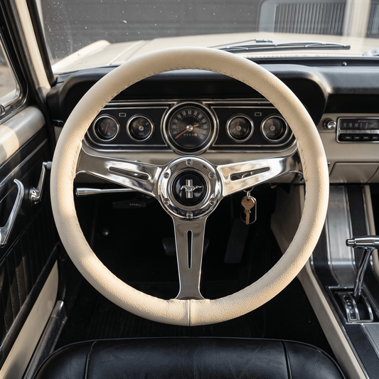 14" Leather Custom Steering Wheel for Ford Mustang - Punk Wheels