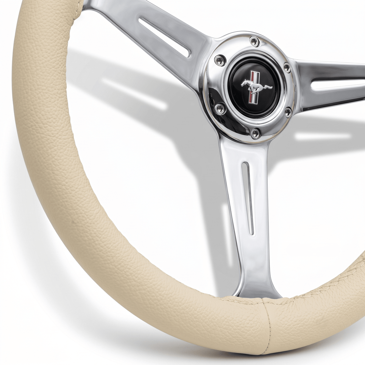14" Leather Custom Steering Wheel for Ford Mustang - Punk Wheels