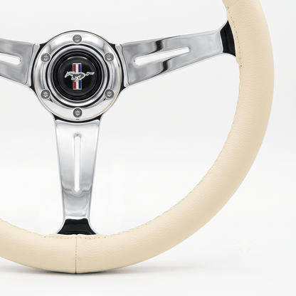 14" Leather Custom Steering Wheel for Ford Mustang - Punk Wheels