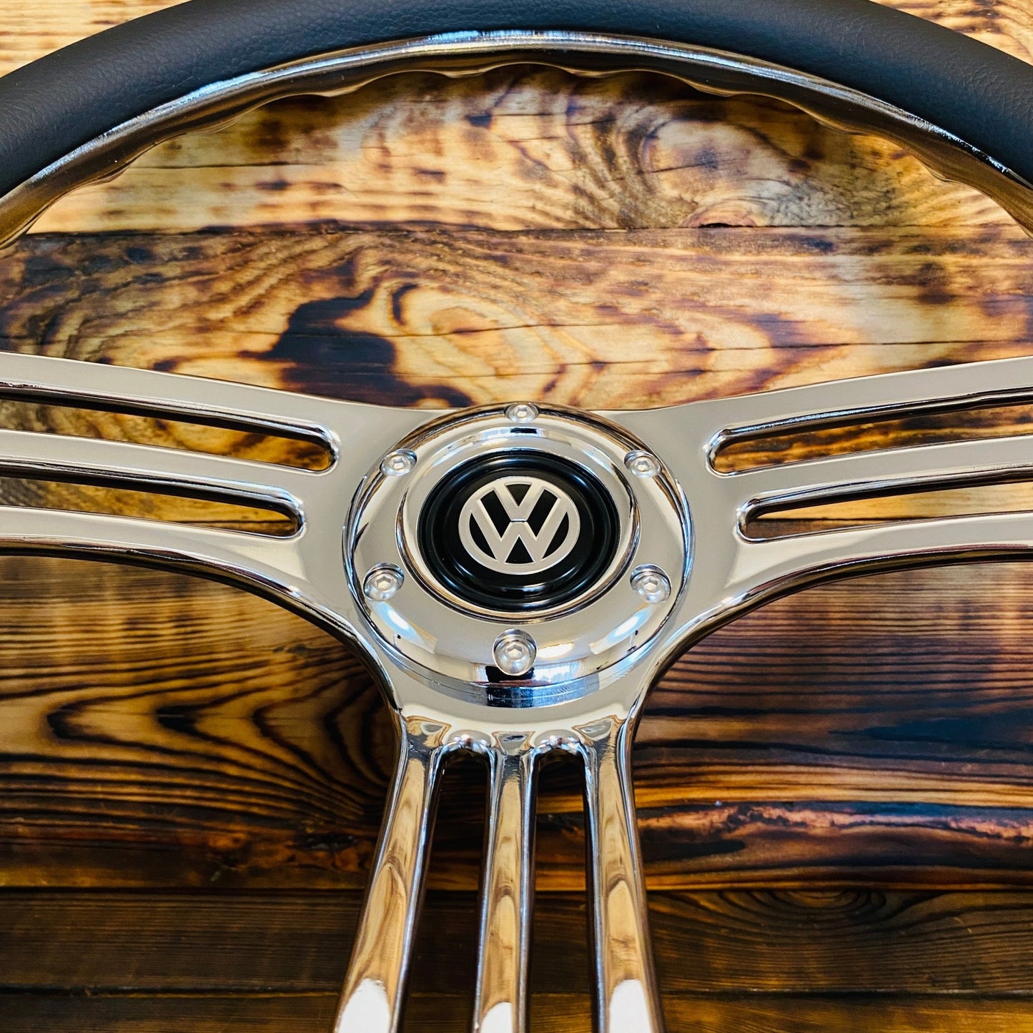 14" Leather Custom Steering Wheel for VW Classic - Punk Wheels