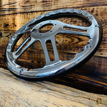 14" Leather Steering Wheel For BMW Classic Fit - Punk Wheels