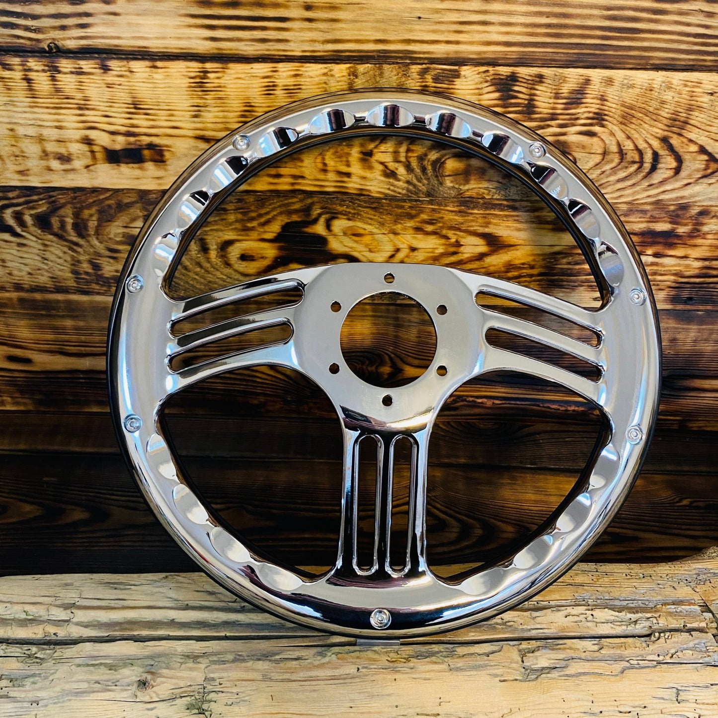 14" Leather Steering Wheel For Ford - Punk Wheels