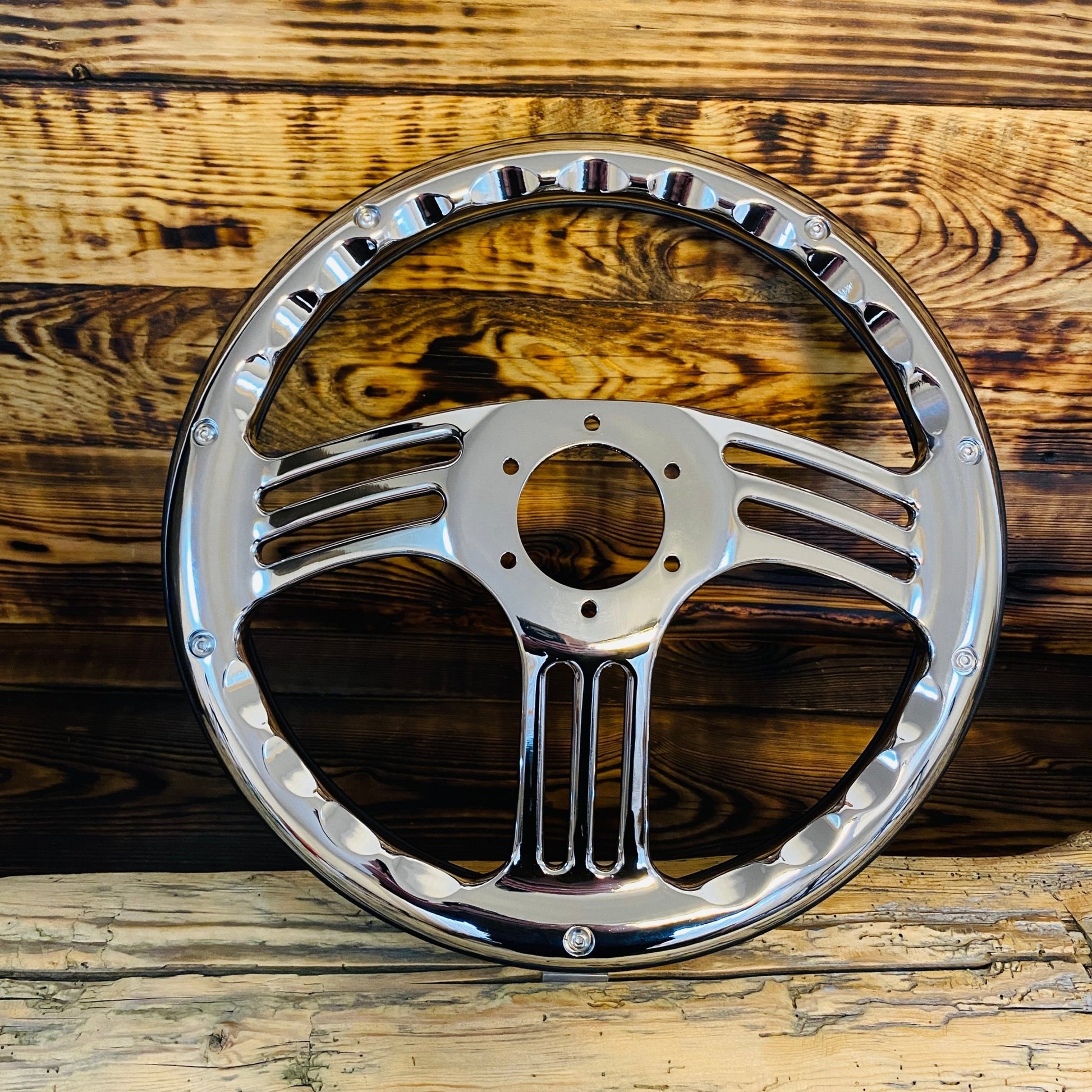 14" Leather Steering Wheel For Ford - Punk Wheels