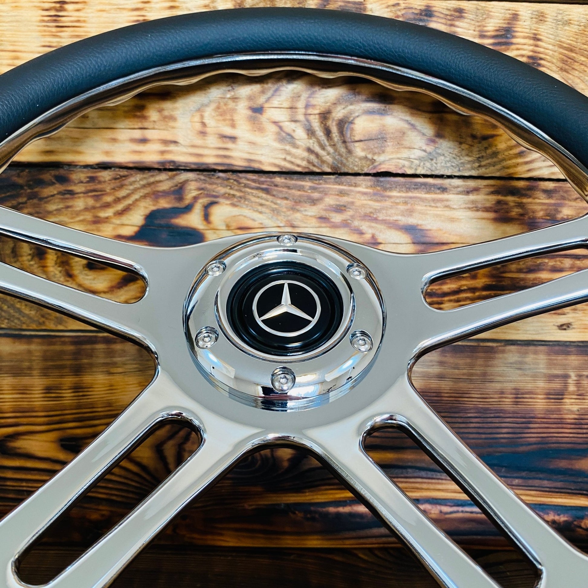 14" Leather Steering Wheel For Mercedes - Benz - Punk Wheels