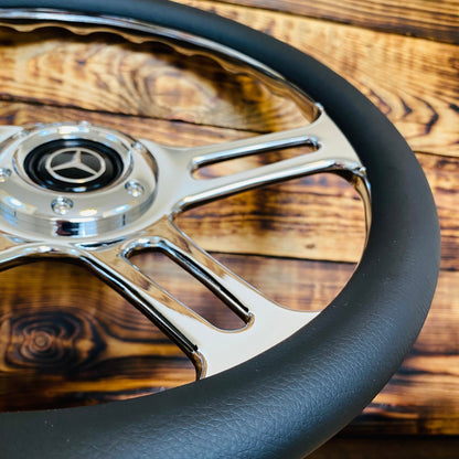 14" Leather Steering Wheel For Mercedes - Benz - Punk Wheels