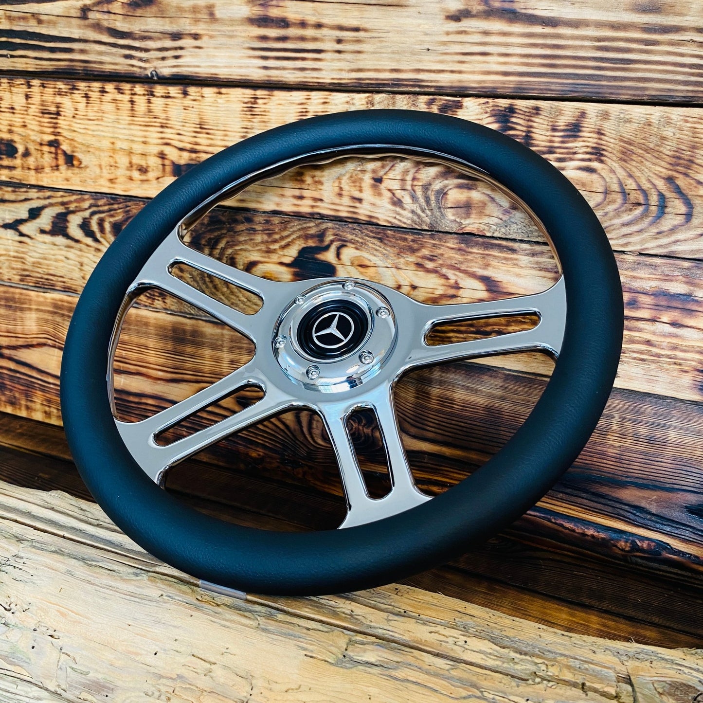 14" Leather Steering Wheel For Mercedes - Benz - Punk Wheels