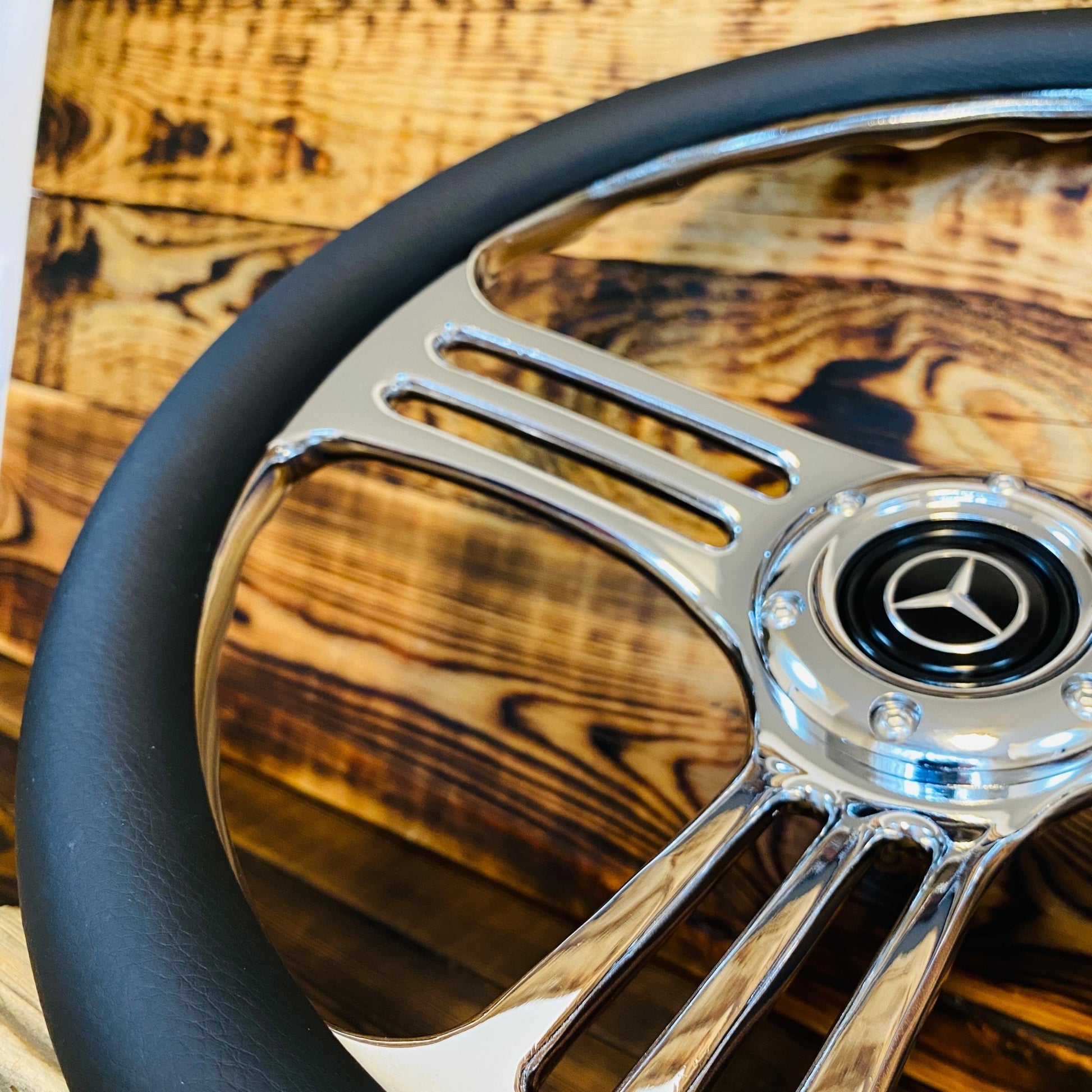 14" Leather Steering Wheel For Mercedes - Benz - Punk Wheels