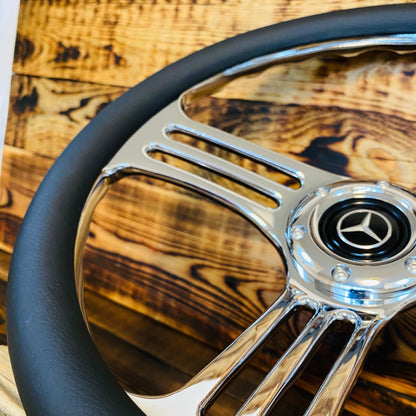 14" Leather Steering Wheel For Mercedes - Benz - Punk Wheels