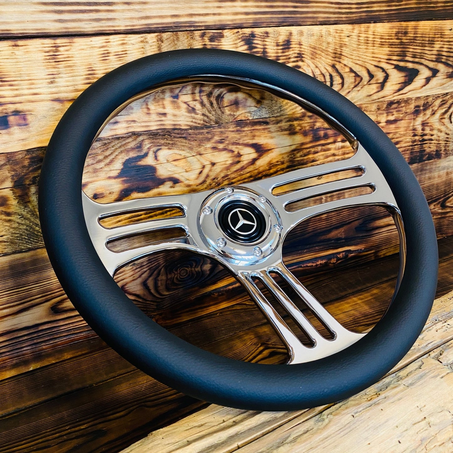 14" Leather Steering Wheel For Mercedes - Benz - Punk Wheels