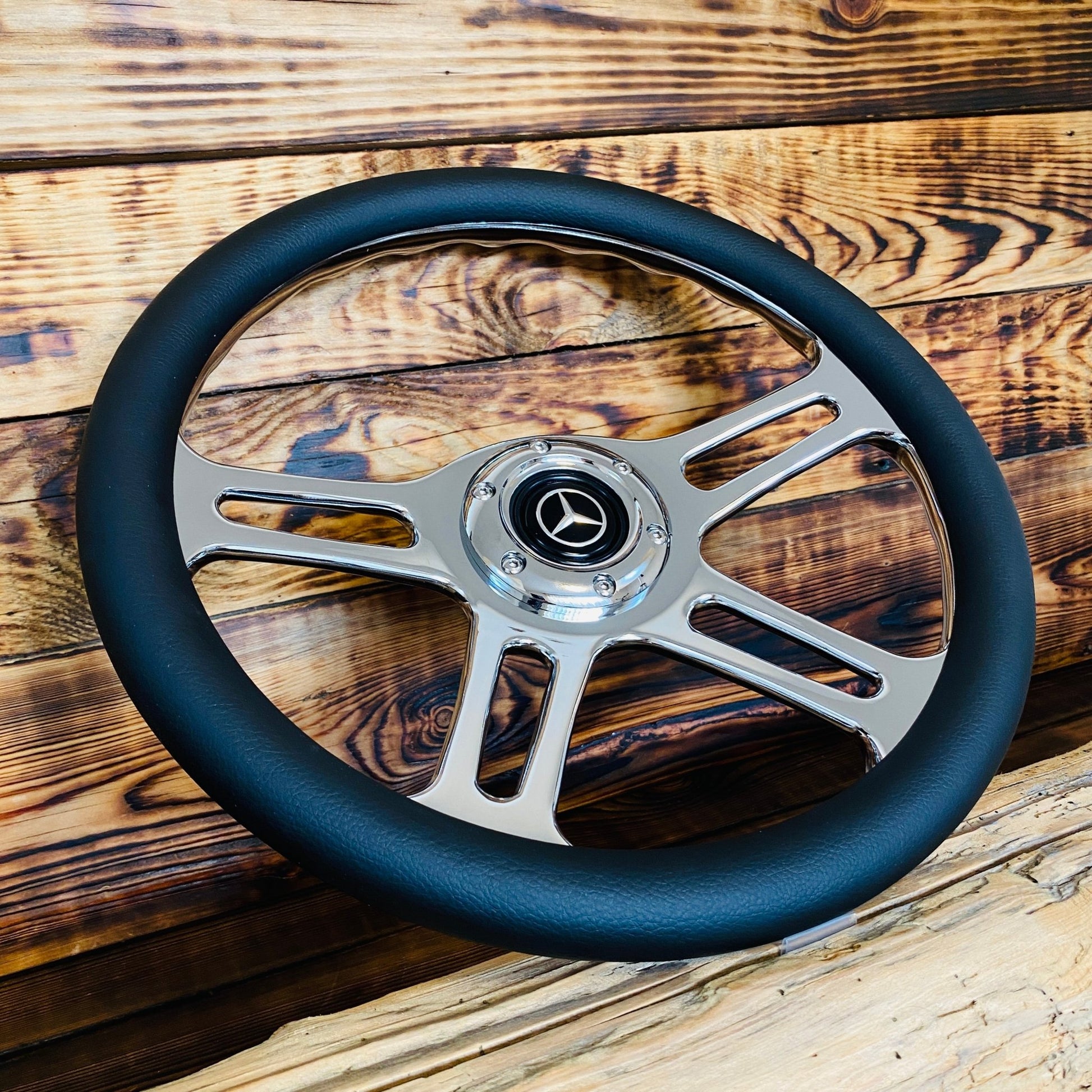 14" Leather Steering Wheel For Mercedes - Benz - Punk Wheels