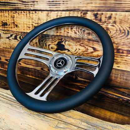 14" Leather Steering Wheel For Mercedes - Benz - Punk Wheels