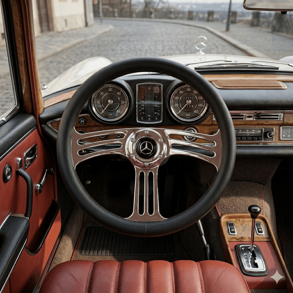14" Leather Steering Wheel For Mercedes - Benz - Punk Wheels