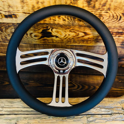 14" Leather Steering Wheel For Mercedes - Benz - Punk Wheels