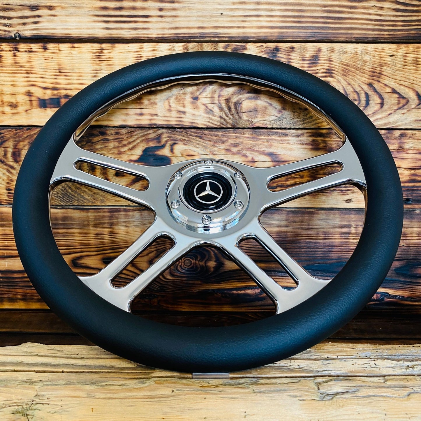 14" Leather Steering Wheel For Mercedes - Benz - Punk Wheels