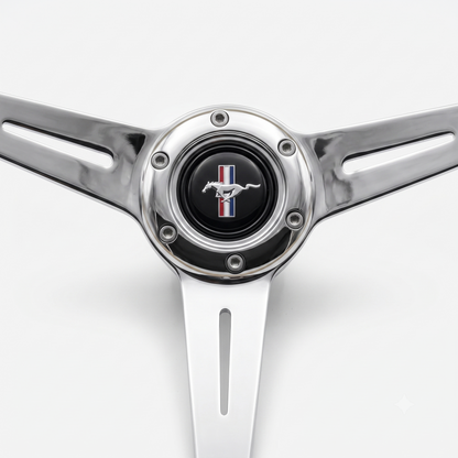 14" Leather Custom Steering Wheel for Ford Mustang